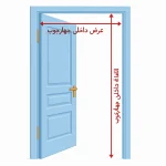 درب داخلی اتاقی ام دی اف MDF مدل CNC کد 122 - Image 3